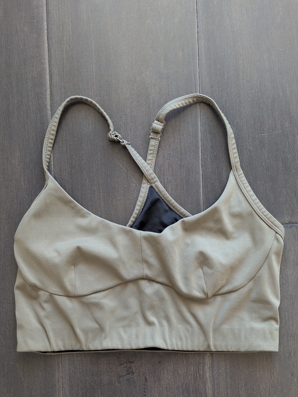 Varley Olive Green Bralette Crop Top